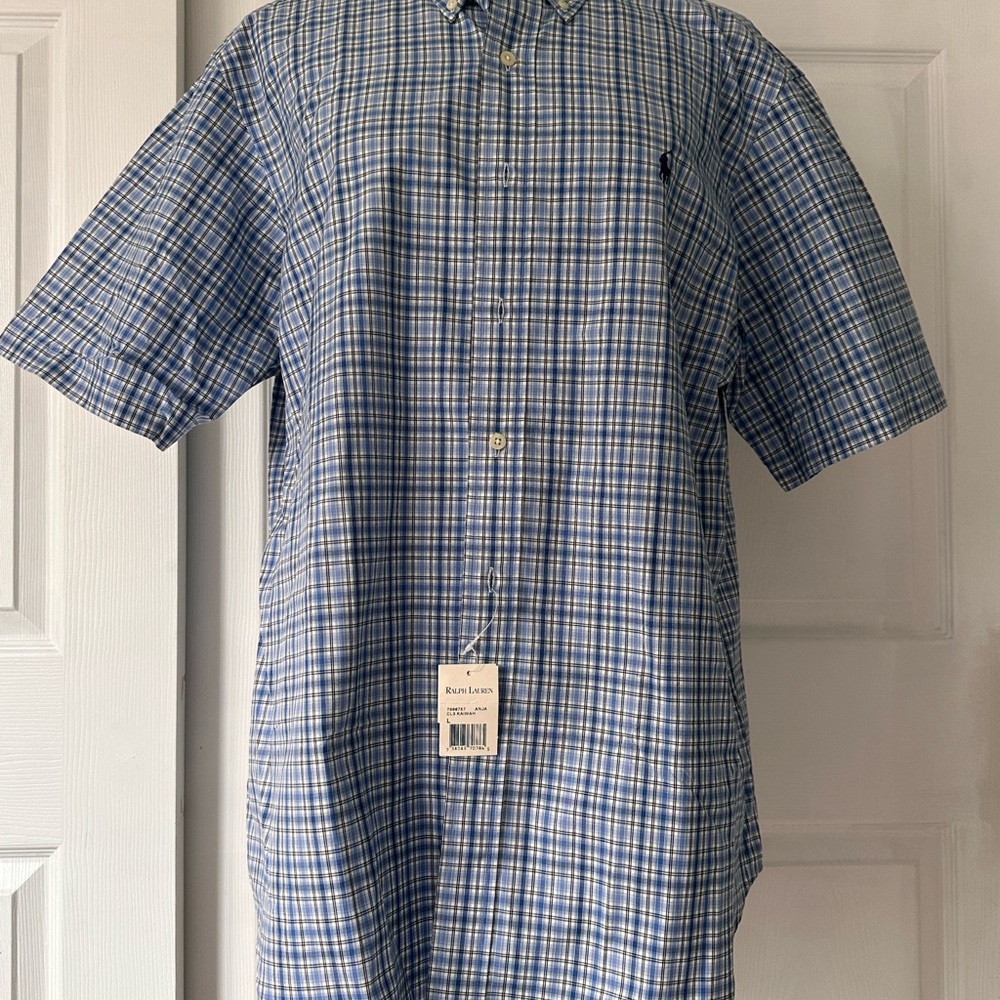 Ralph Lauren Blue Plaid Men's Shirt